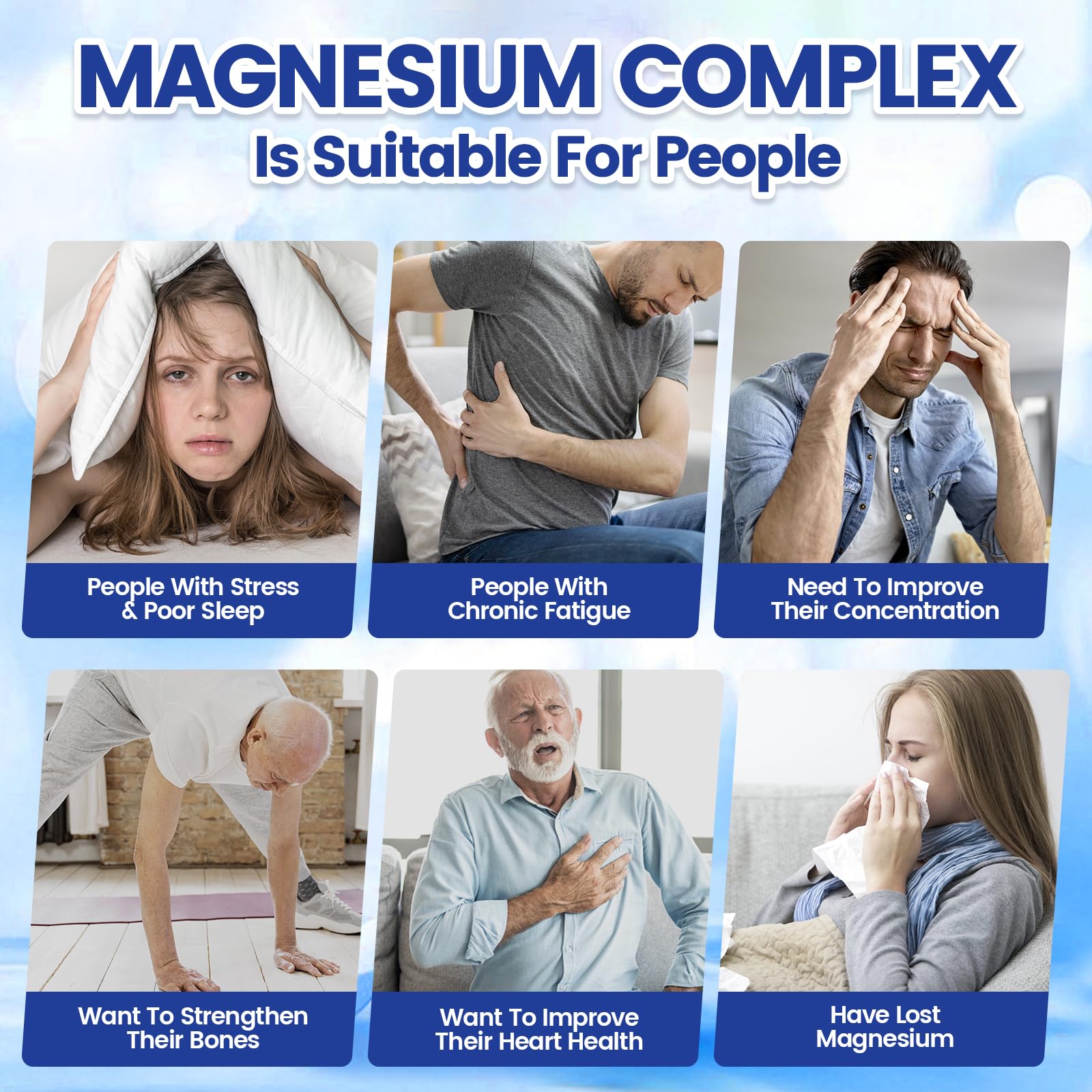 1000mg Magnesium Complex Capsules, 8-in-1 Magnesium Glycinate, Citrate, Malate, Taurate, Oxide, Carbonate, Aspartate, Orotate - 240 Capsules - Maple Wellness Supplements