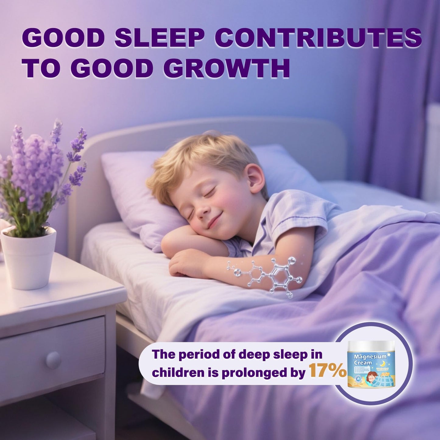100g Magnesium Lotion for Kids Sleep,Nighttime Magnesium Cream,Soothe and Relax Your Body Before Bed,Safe for Both Adults and Children,Natural Calming Cream Support for Sleep - Maple Wellness Supplements