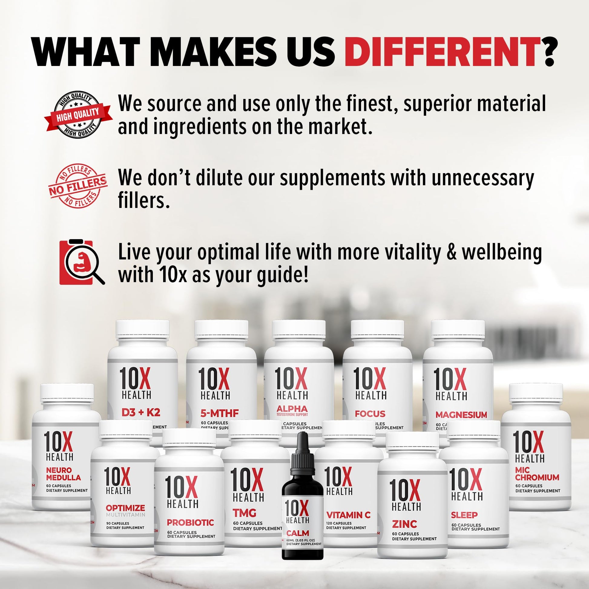 10X Health Vitamin D3 5000 IU & K2 MK7 - Menaquinone 7, High-Potency D3 K2 Vitamin Supplement for Bone Health, Heart and Teeth - 125 mcg Vitamin D & 90 mcg Vitamin K2-60 Capsules - Maple Wellness Supplements