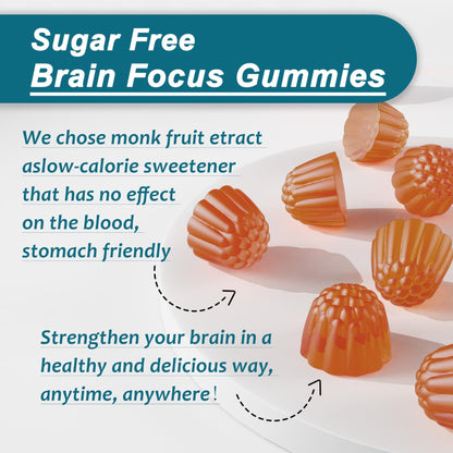 11-IN-1 Brain Supplement for Memory and Focus with L-Tyrosine L-Theanine, Methylated B12 & B6, Lion's Mane Mushroom, Ginkgo Biloba, Bacopa Monnieri, Choline for Focus, Nootropic, Energy, 2Packs - Maple Wellness Supplements