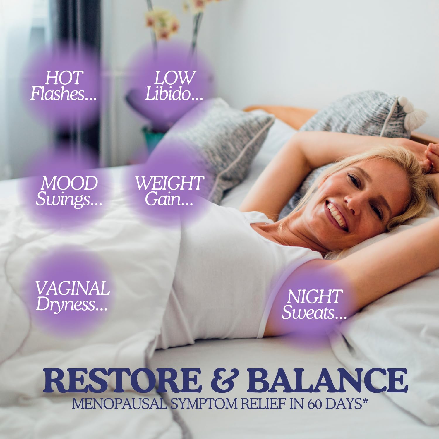 11-in-1 Hormonal Balance, Relief for Menopause Symptoms, Helps Reduce Hot Flashes, Night Sweats, and Mood Swings, Clinically Proven Ingredients, Natural PMS Support, Made in USA, 3rd Party-Tested - Maple Wellness Supplements