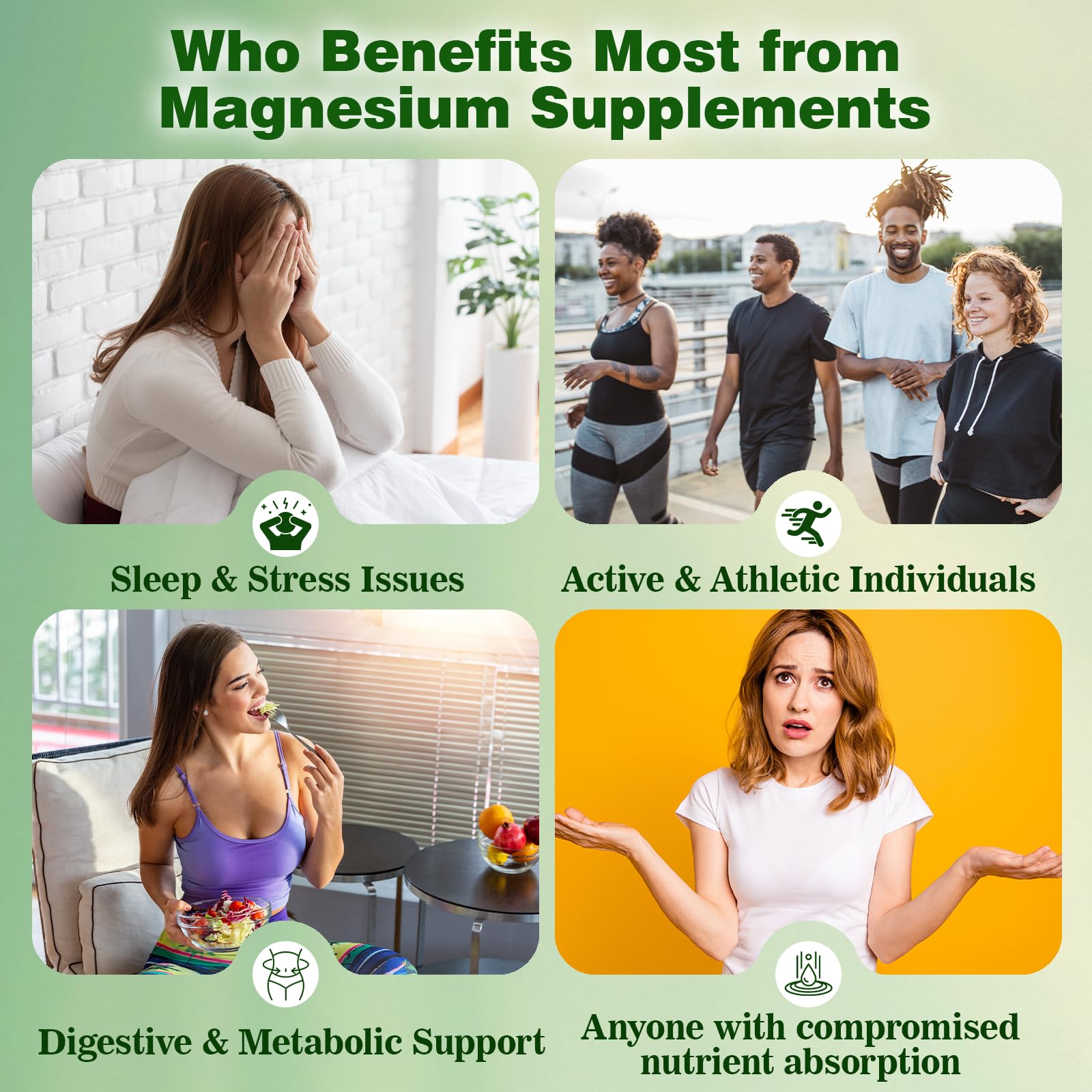 12-in-1 Magnesium Complex Liquid Drops, Chelated Magnesium Citrate Glycinate Taurate Malate Aspartate w. Ashwagandha Theanine D3 & Zinc for Relaxation Sleep Immune Health & Muscle Function丨Women Men. - Maple Wellness Supplements
