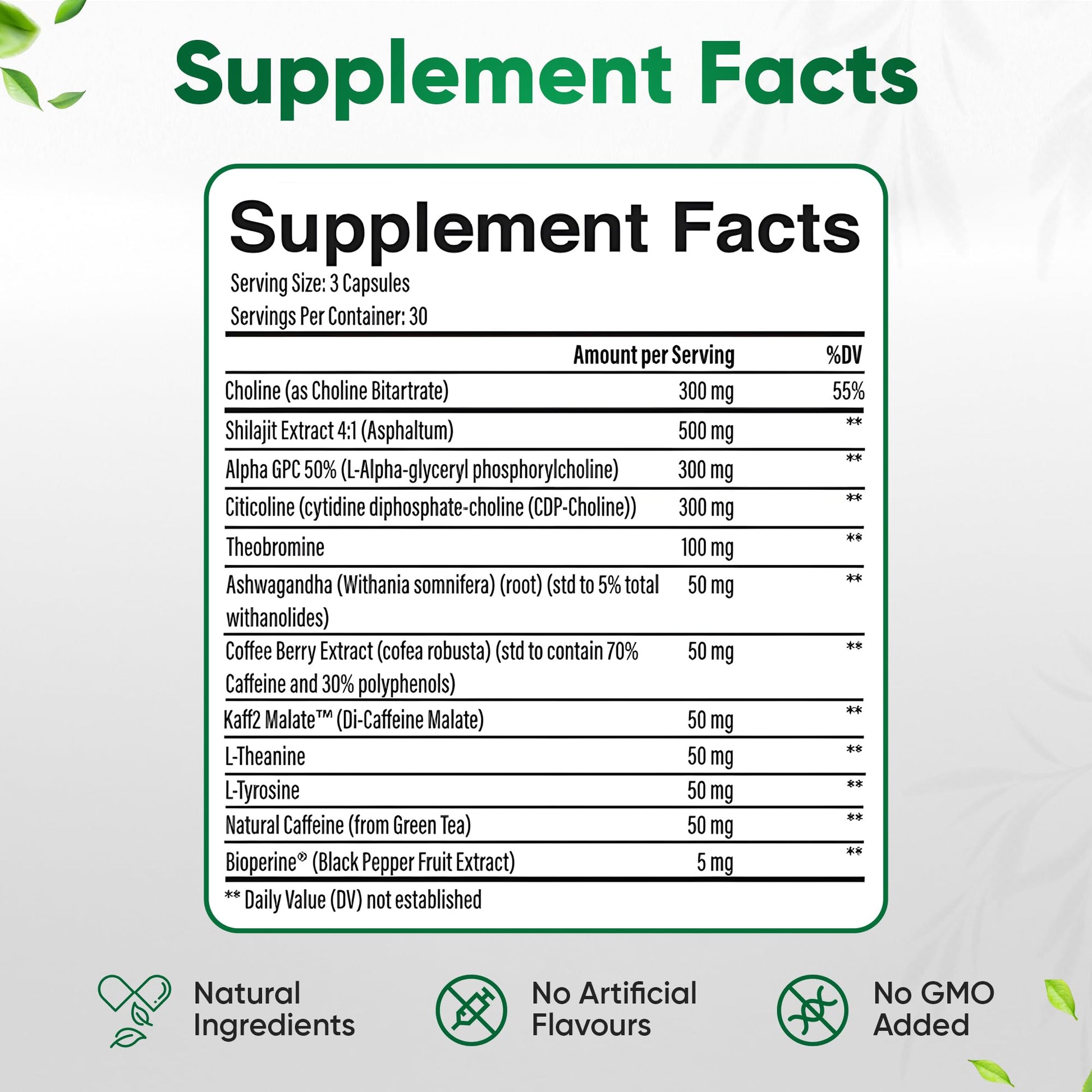 12-in-1 Natural Nootropic Brain Supplement for Memory and Focus, Nootropic for Men & Women, Brain Support Pill for Adults, Brain Vitamins - Focus 30 Day Supply - Maple Wellness Supplements