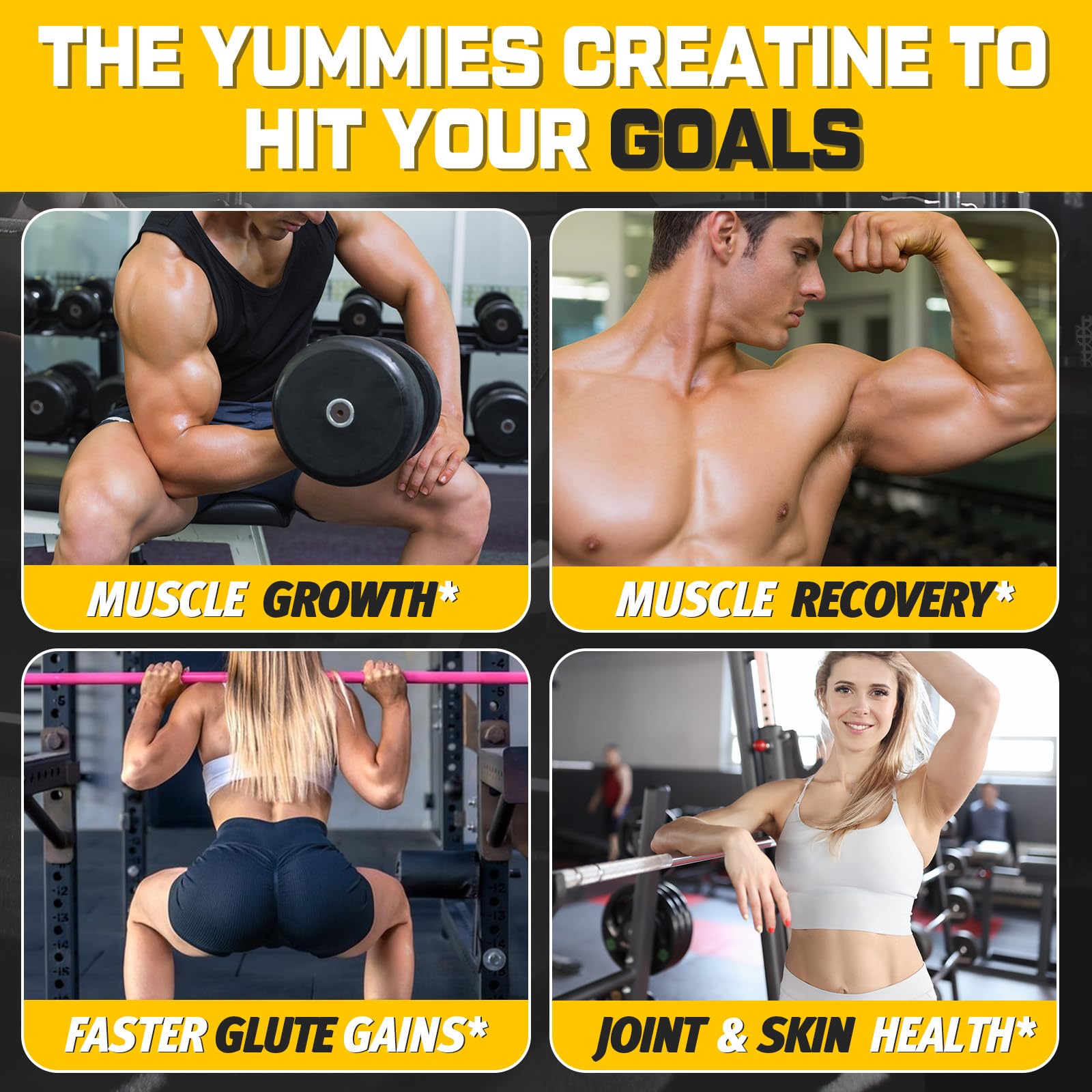 (180 Count) Creatine Monohydrate Gummies for Men & Women - Creatine Pre Workout Gummies for Muscle Builder, Muscle Strength, Recovery, Endurance, Energy, - Maple Wellness Supplements