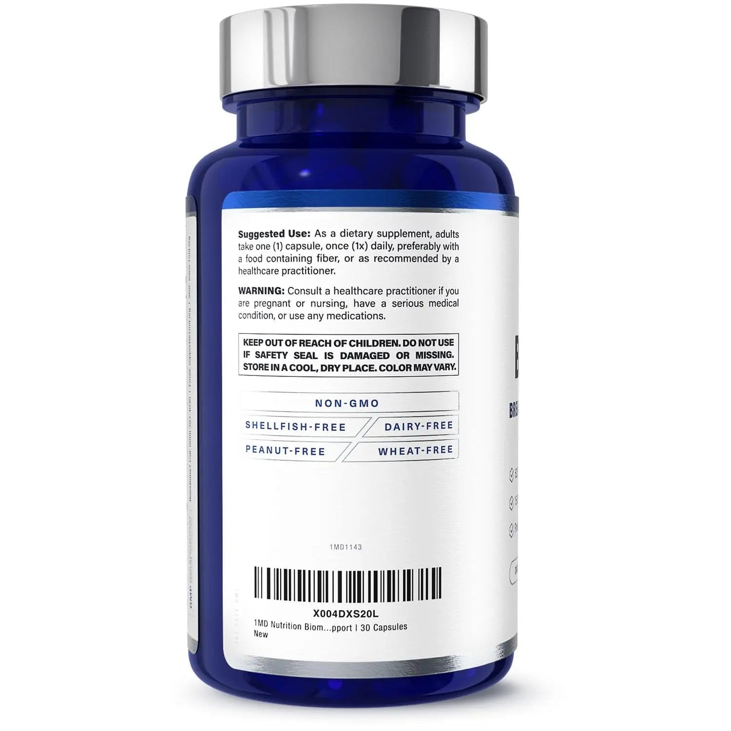 1MD Nutrition BiomeMD Probiotics | 62 Billion CFUs, 15 Comprehensive Strains - Pro & Prebiotics | Doctor-Formulated for Digestive Health & Immune Support | 30 Capsules - Maple Wellness Supplements