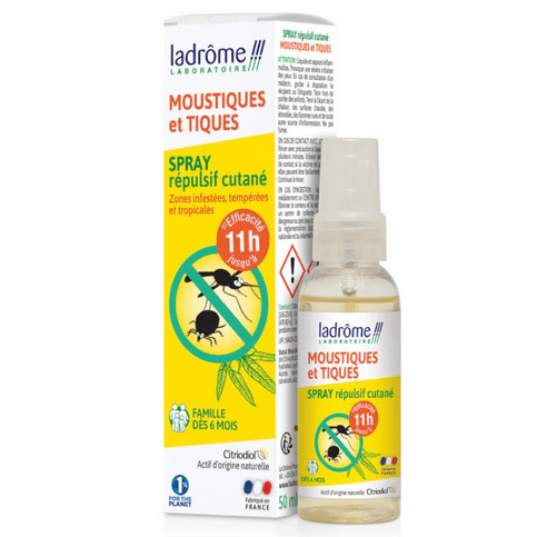 2 in 1 repellent spray: mosquitoes and ticks LADROME - Maple Wellness Supplements
