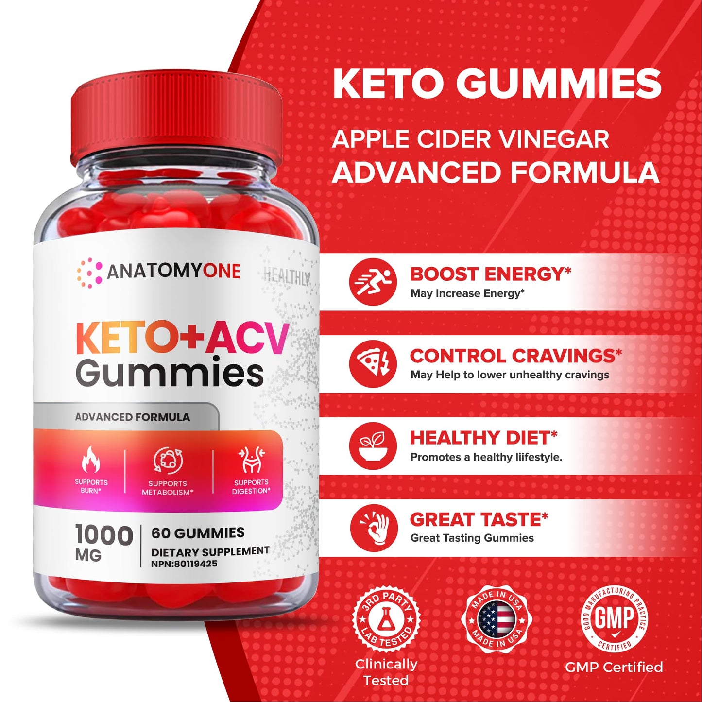 (2 Pack) Anatomy One Keto Gummies, Anatomy One Keto Acv Gummies, Anatomyone Keto - Maple Wellness Supplements