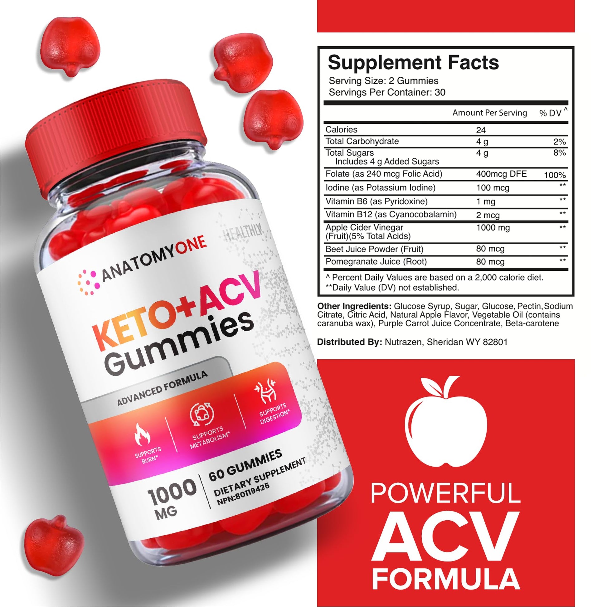 (2 Pack) Anatomy One Keto Gummies, Anatomy One Keto Acv Gummies, Anatomyone Keto - Maple Wellness Supplements