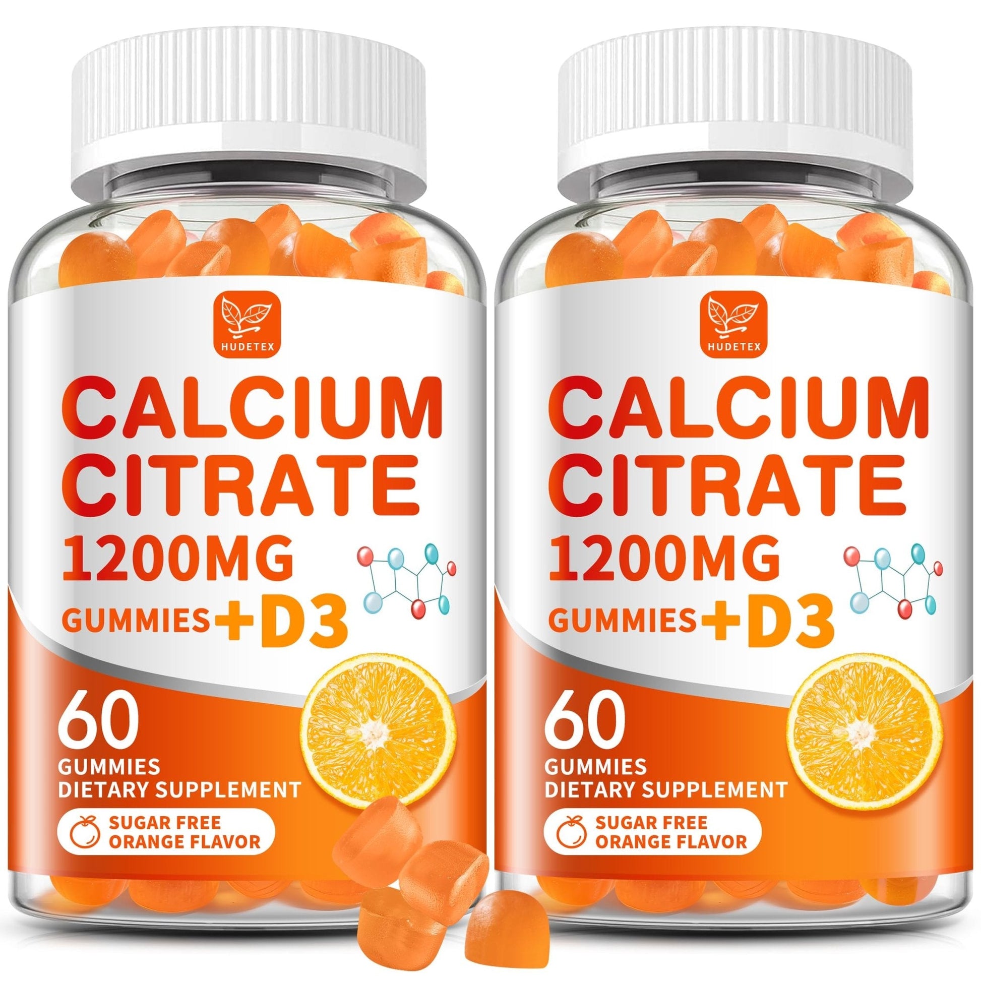 (2 Pack) Calcium Citrate 1200 mg with Vitamin D3 Gummies for Women & Men,Calcium Supplements for Bone & Teeth Support,High Absorption - Easy to Digest, - Maple Wellness Supplements