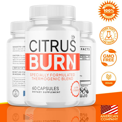 (2 Pack) Citrus Burn Capsules, Official CitrusBurn Pills with All Natural Ingredients, Advanced Citrus Burn for Optimal Health & Wellness Support with Premium Vitamins for Women & Men (120 Capsules) - Maple Wellness Supplements