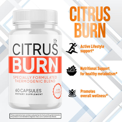 (2 Pack) Citrus Burn Capsules, Official CitrusBurn Pills with All Natural Ingredients, Advanced Citrus Burn for Optimal Health & Wellness Support with Premium Vitamins for Women & Men (120 Capsules) - Maple Wellness Supplements