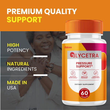 (2 Pack) Glycetra Capsules, Glycetra Blood Support Supplement Advanced Formula Premium Blend All Natural Balance Flow, Glicetra Pills Maximum Strength Glycogen Support Health Wellness Review (120 Ct) - Maple Wellness Supplements