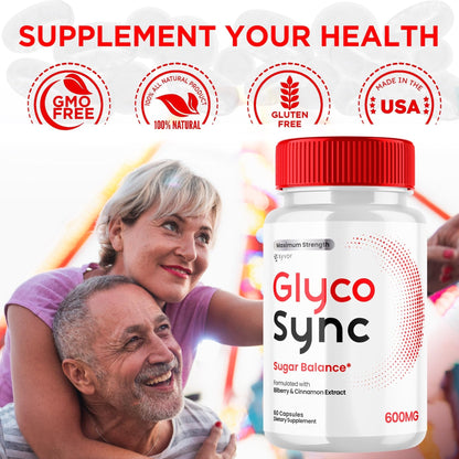 (2 Pack) Glyco Sync Capsules, Official Glyco Sync Balance Pills with All Natural Ingredients, Advanced Formula GlycoSync Joint Health and Wellness Support Max Strength for Men & Women (120 Capsules) - Maple Wellness Supplements
