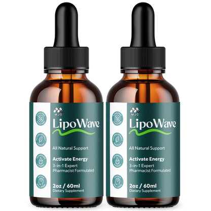 (2 Pack) Lipowave Drops, Official LipoWave Drops with All Natural Ingredients, Advanced Overall Health and Wellness Vitamin Supplement Formula for Maximum Strength Multivitamin Support (60 Servings) - Maple Wellness Supplements
