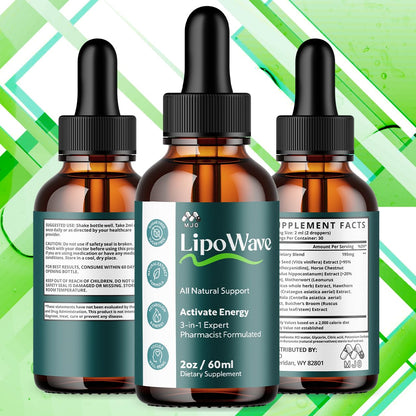 (2 Pack) Lipowave Drops, Official LipoWave Drops with All Natural Ingredients, Advanced Overall Health and Wellness Vitamin Supplement Formula for Maximum Strength Multivitamin Support (60 Servings) - Maple Wellness Supplements