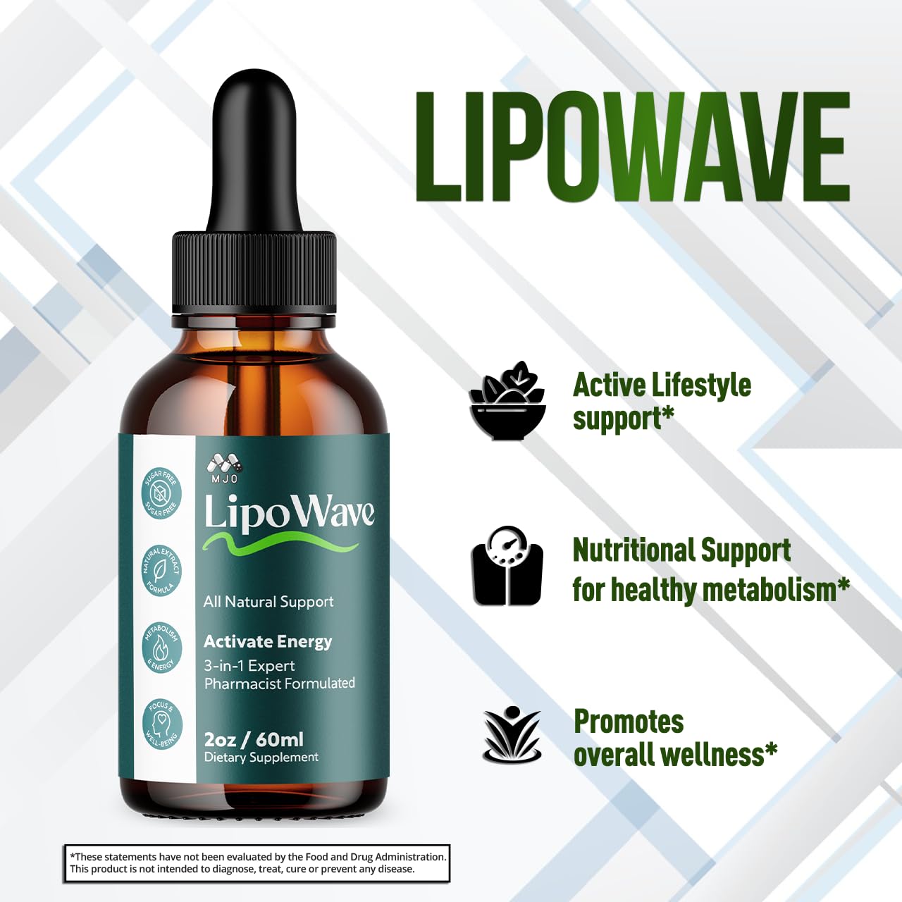 (2 Pack) Lipowave Drops, Official LipoWave Drops with All Natural Ingredients, Advanced Overall Health and Wellness Vitamin Supplement Formula for Maximum Strength Multivitamin Support (60 Servings) - Maple Wellness Supplements