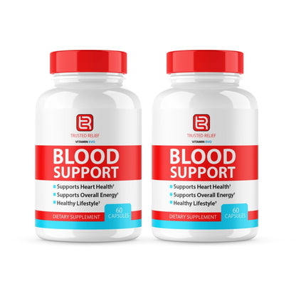 (2 Pack) Trusted Relief Blood Support Capsules, Trusted Relief Advanced Strength Glycogen Reviews Healthy Levels Support Supplement, TrustedRelief Maximum Blood Support Formula Supplement (120 Caps) - Maple Wellness Supplements