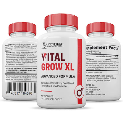 (2 Pack) Vital Grow XL Pills 1484MG Advanced Formula Proprietary Blend for Men 60 Capsules - Maple Wellness Supplements