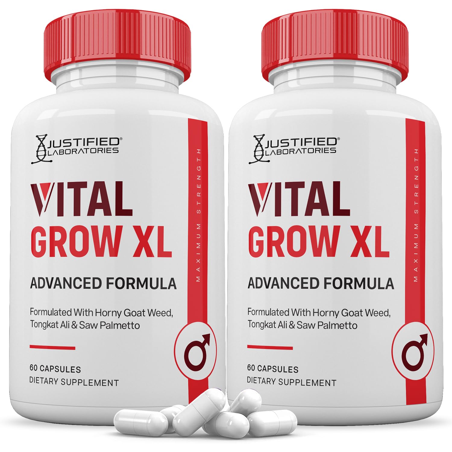 (2 Pack) Vital Grow XL Pills 1484MG Advanced Formula Proprietary Blend for Men 60 Capsules - Maple Wellness Supplements