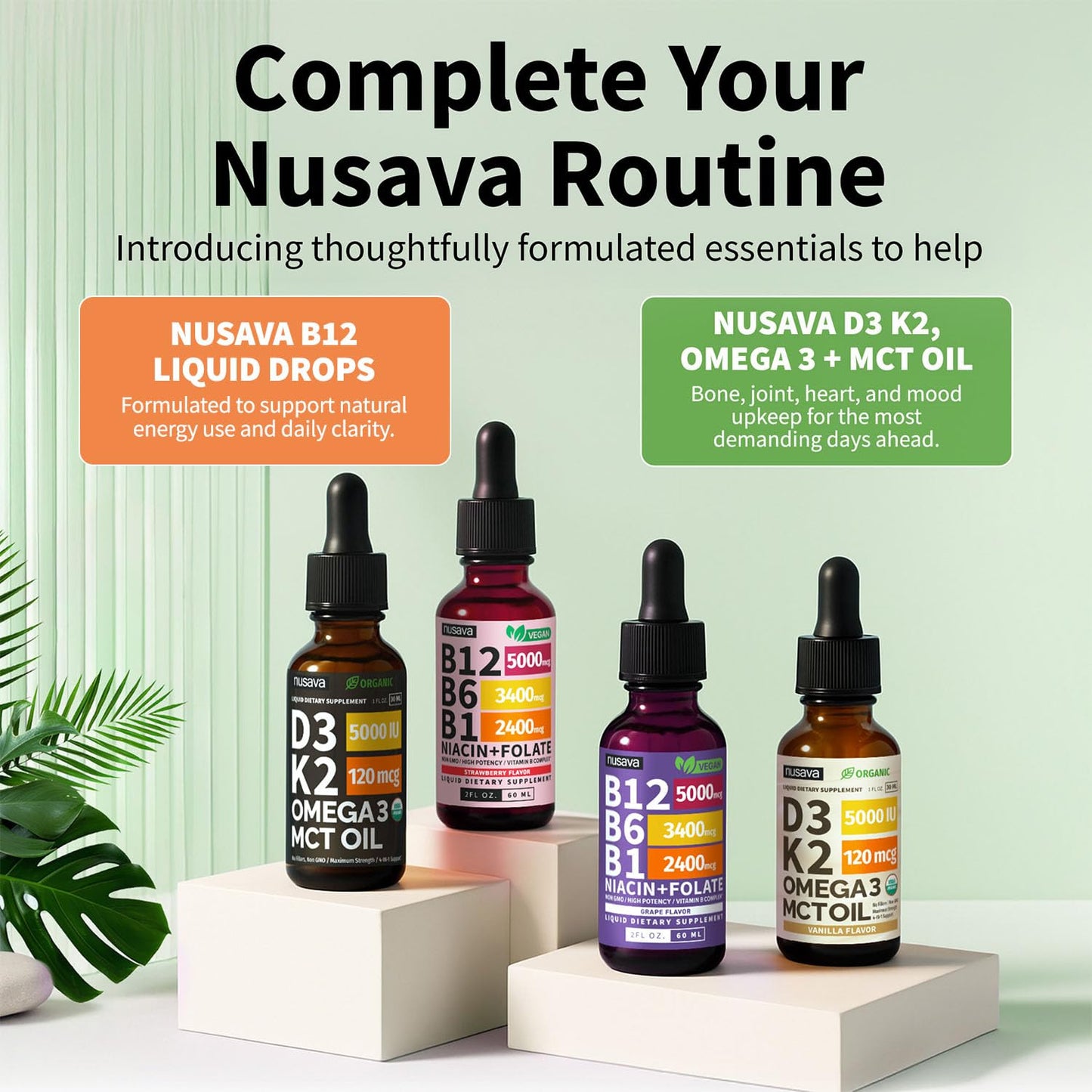 (2 Pack) Vitamin B12 and B6 Liquid Drops, B12 Sublingual Vitamin B Complex - B 12 Vitamin 5000mcg - B12 Methylcobalamin for Energy - Maple Wellness Supplements