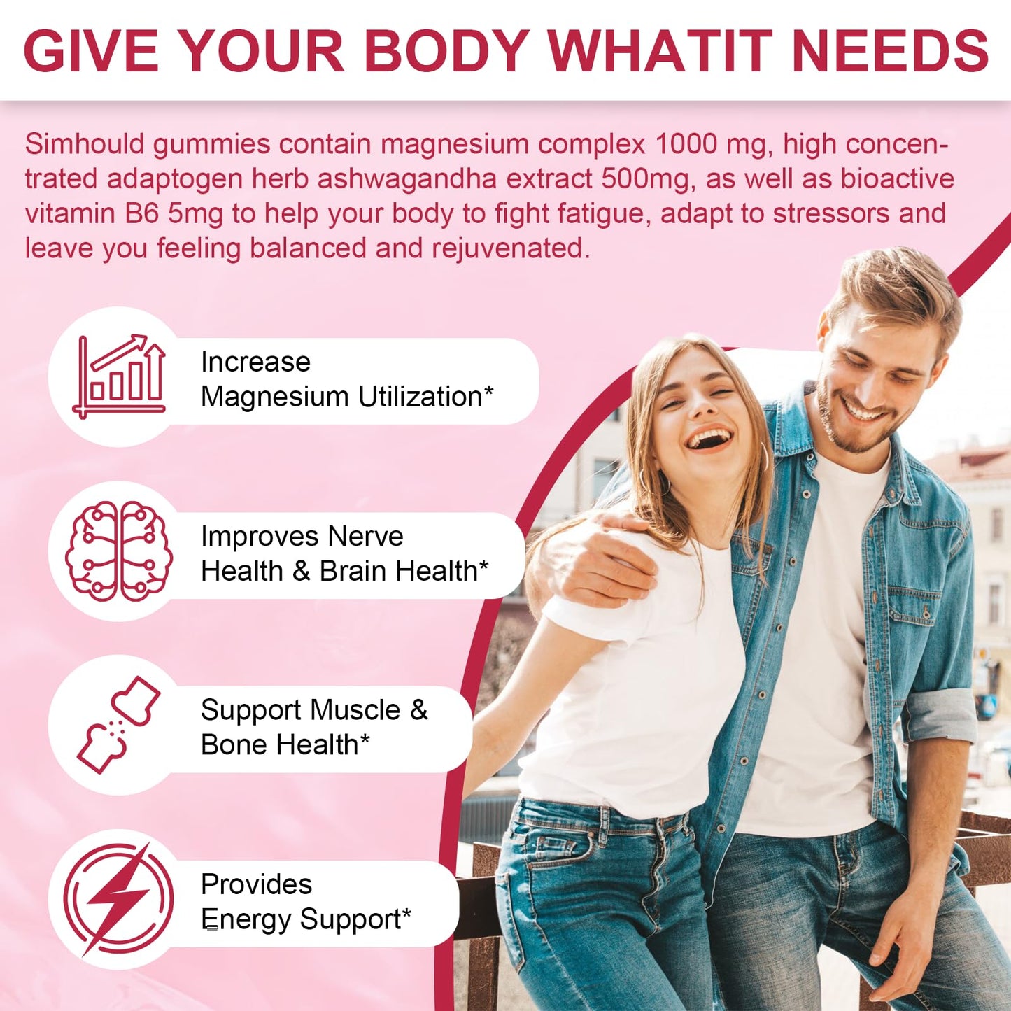 2 Packs Liposomal Magnesium Complex Gummies-as 12 Forms of Magnesium Citrate,Glycinate,Malate,Oxide,and More with Vitamin D3, B6,C, Ashwagandha & CoQ10 for Women and Men - Maple Wellness Supplements