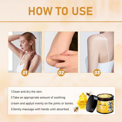2 Pcs Bee Venom Cream, Professional Bee Venom Cream, Natural Joint Gel, for Neck,Waist,Back Hand Feet and Leg - Maple Wellness Supplements