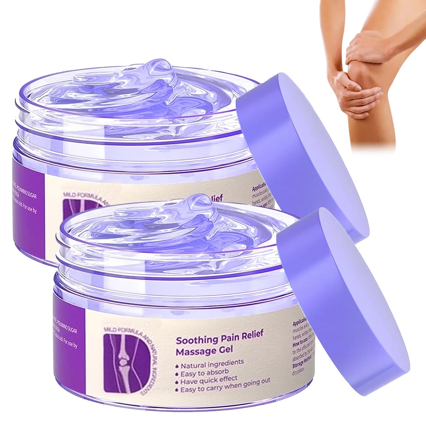 2 PCS Joint Gel Purple Gel，Soothing Pain Relief Massage Cream，Full-Body Joint Effective Soothes for Knees, Lumbar, Hands, Neck and Shoulders - Maple Wellness Supplements
