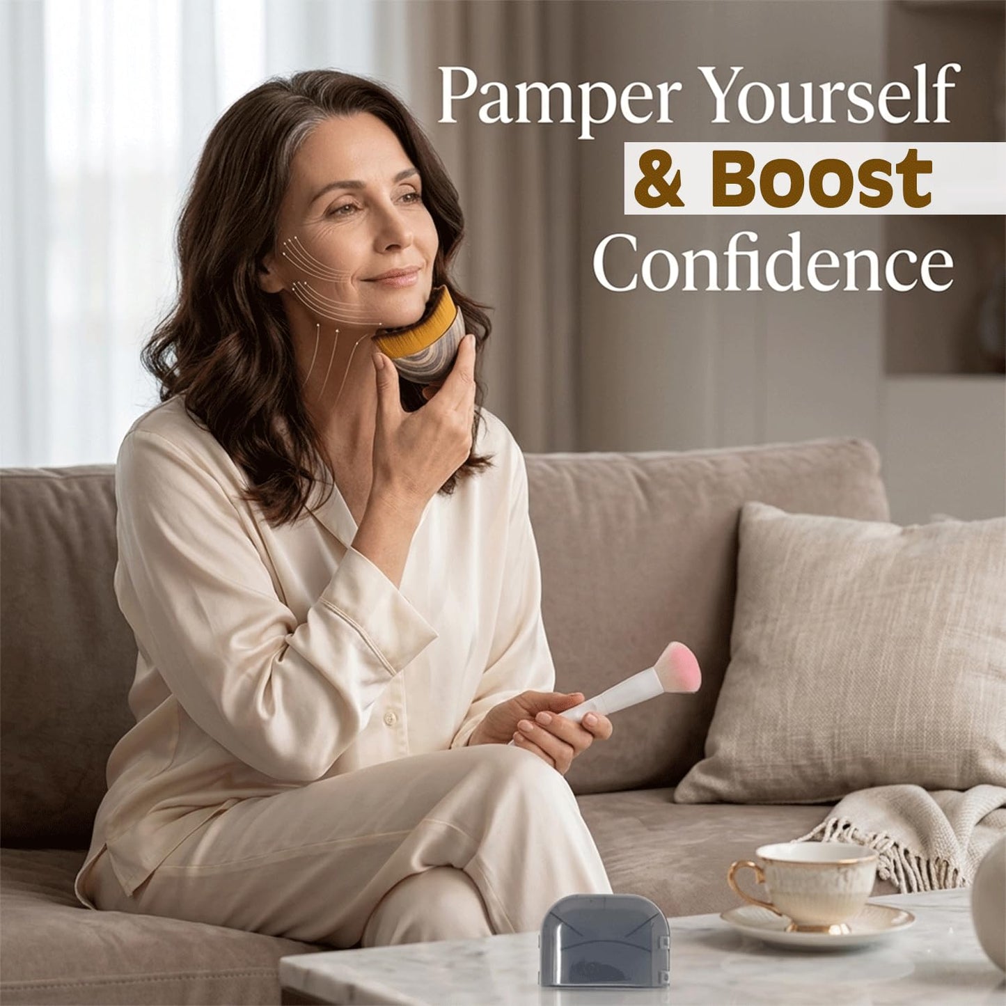 2 pcs Lymphatic Contour Face Brush with Cosmetic Mask Brush, Lymphatic Drainage Massager for Sculpting & Puffiness Reduction, Soft Bristle Face Contour Lymphatic for Skin Precisely and Relieve Fatigue - Maple Wellness Supplements