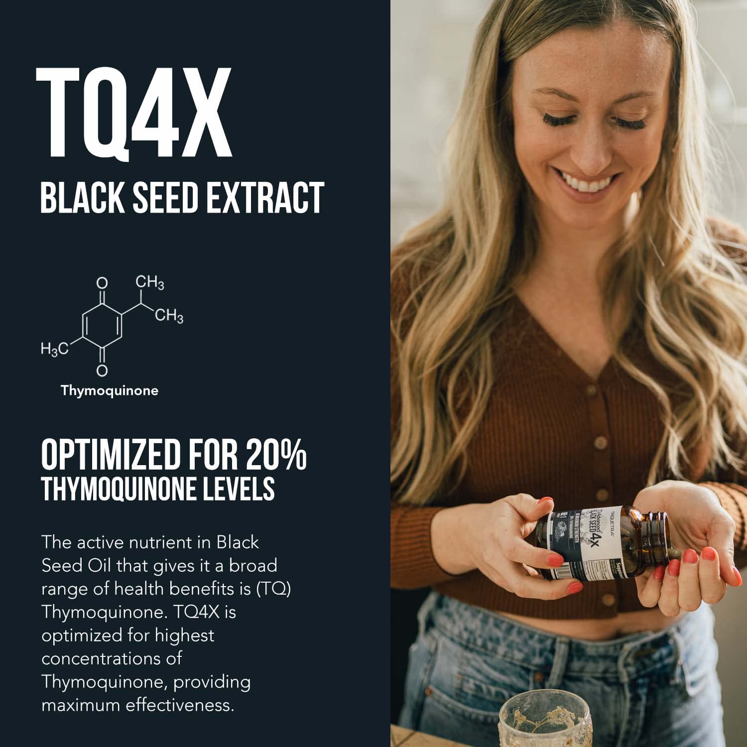 20% Thymoquinone Black Seed Extract Capsules - TQ-Advanced 4X®: Potent Thymoquinone Concentration Available - 60:1 Concentrate from Nigella Sativa - Maple Wellness Supplements
