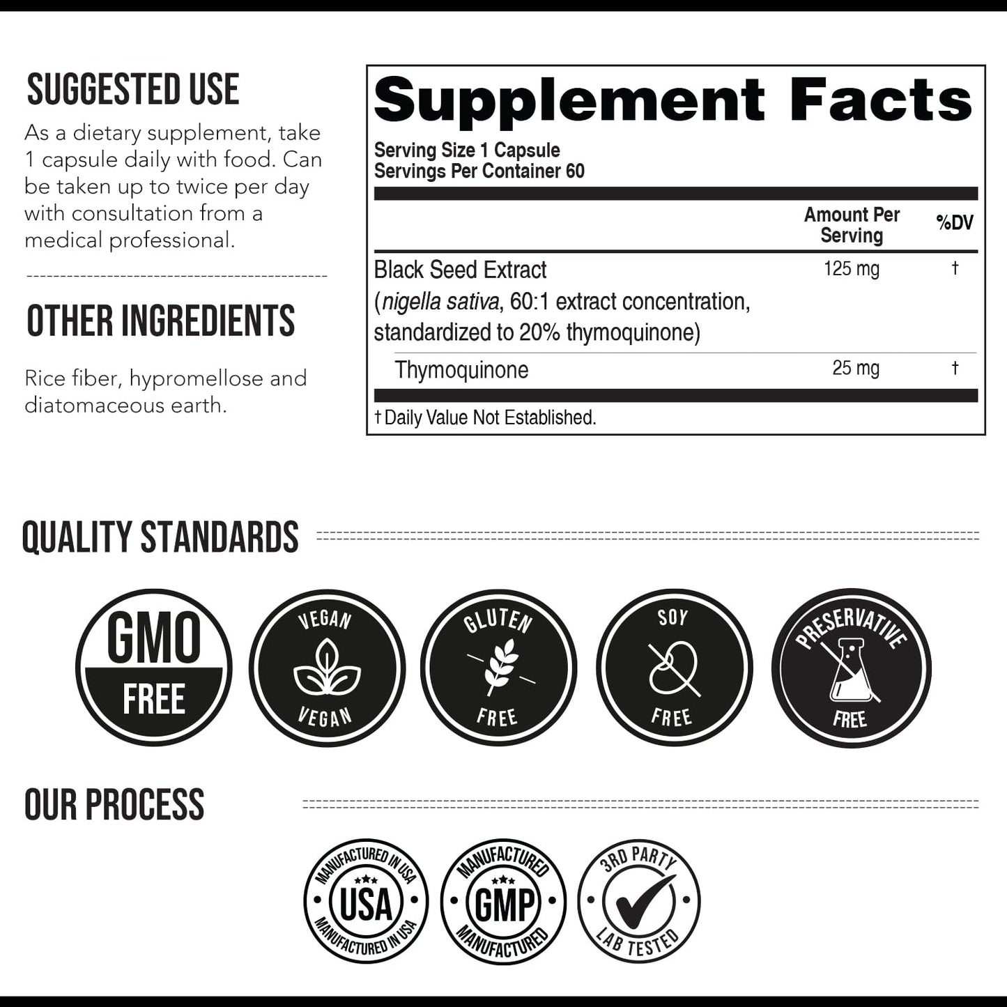 20% Thymoquinone Black Seed Extract Capsules - TQ-Advanced 4X®: Potent Thymoquinone Concentration Available - 60:1 Concentrate from Nigella Sativa - Maple Wellness Supplements