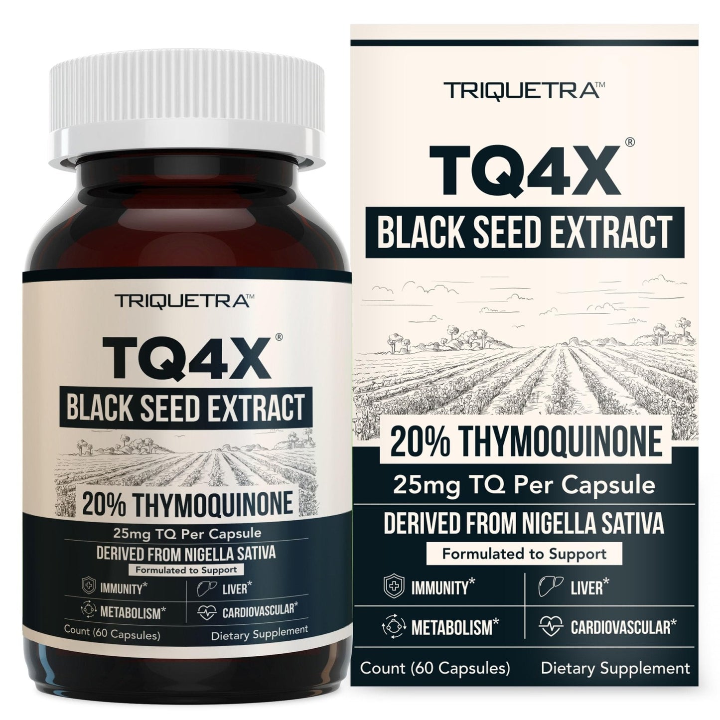 20% Thymoquinone Black Seed Extract Capsules - TQ-Advanced 4X®: Potent Thymoquinone Concentration Available - 60:1 Concentrate from Nigella Sativa - Maple Wellness Supplements