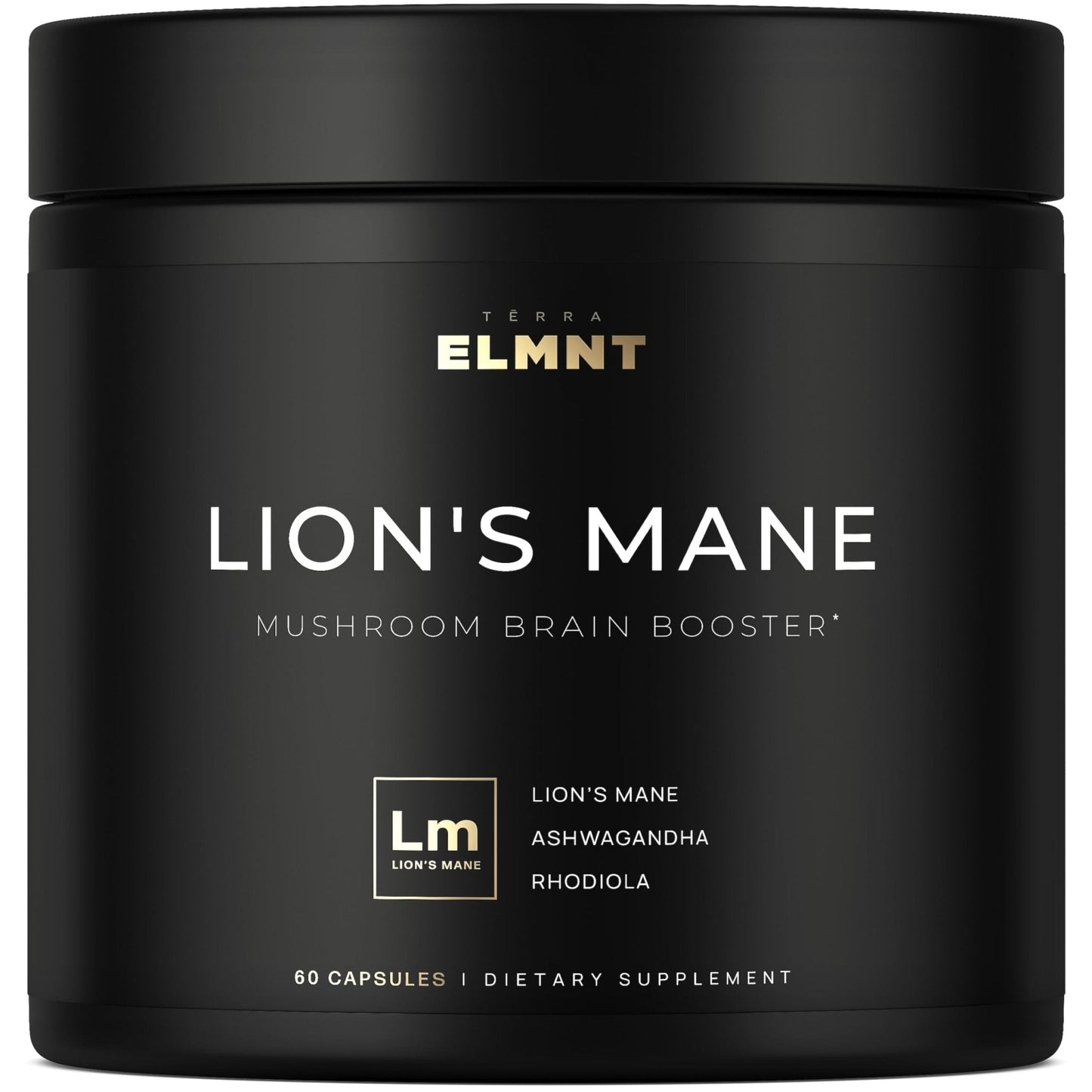 20,000mg 16x Strength Lions Mane Supplement Capsules Super Nootropic w. Ashwagandha & Rhodiola - Highest Potency Lion's Mane Mushroom Extract 50% Polysaccharides Brain Supplements for Memory and Focus - Maple Wellness Supplements