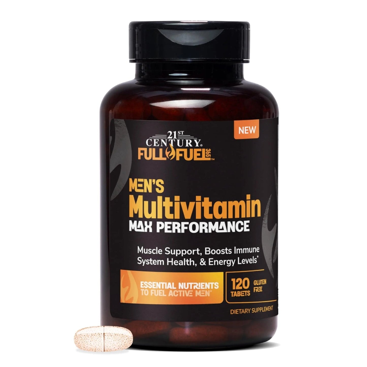 21st Century Full Fuel 365 Active Men’s Multivitamin, 120 Tablets, Daily Vitamins and Minerals for Energy, Muscle Support, Immune Health, No Gluten - Maple Wellness Supplements