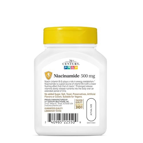 21st Century Niacinamide 500 mg Prolonged Release Tablets, 110 Count - Maple Wellness Supplements