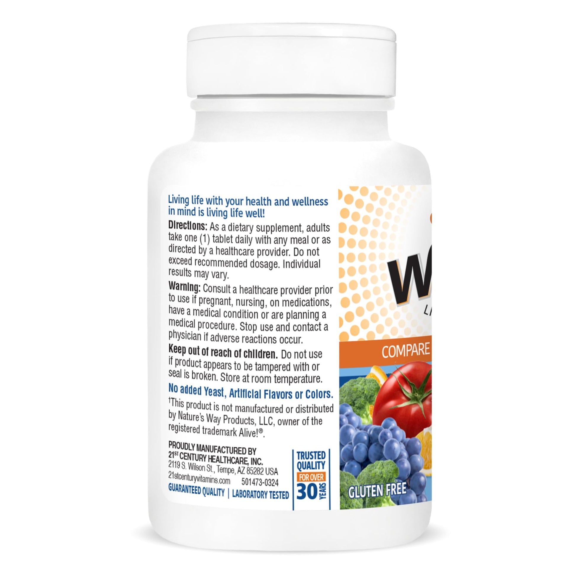 21st Century Wellify Men's Energy Multivitamins with Minerals, 65 Count - Maple Wellness Supplements