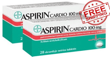 2pcs /56 Tablets Aspirin Cardio 100mg - Heart Health Care Gastro Resistant - Maple Wellness Supplements