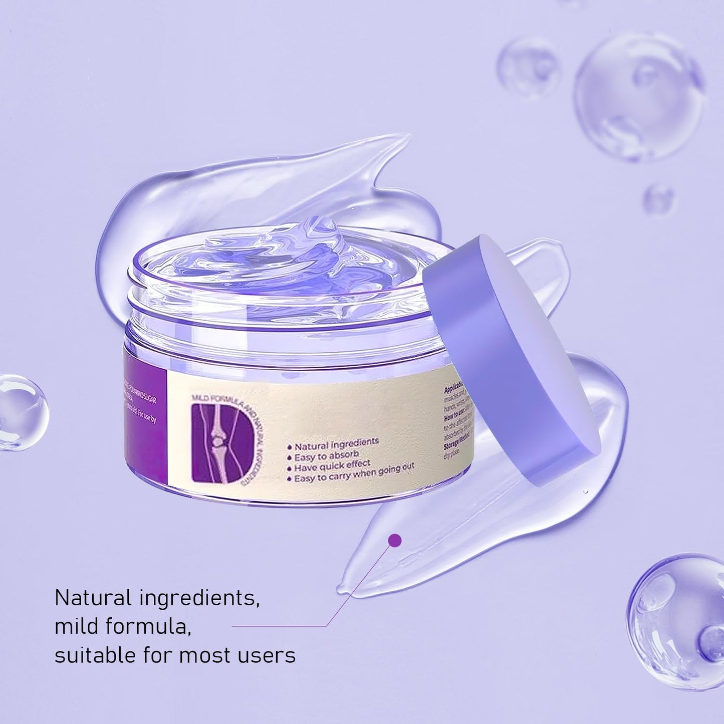 2PCS Soothing Relief Massage Gel, Joint Gel Purple Gel Cooling Activities Throughout The Body, Soothing Knees, Lumbar, Neck, Back, Shoulders, Hands, and Feet - Maple Wellness Supplements