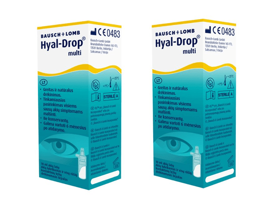 2pcs/20ml Hyal Multi Eye Drops/Tired,Red and Dry Eyes,Moisturizes,Soothes - Maple Wellness Supplements