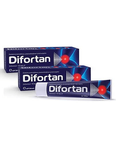 2x100g Difortan gel for the treatment of muscle pain 100mg/g - Maple Wellness Supplements