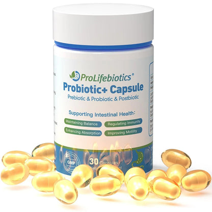 3-in-1 Probiotics for Gut and Digestive Health,Immune Support,Supplements Supporting Occasional Constipation,Diarrhea,Gas,Bloating,Delayed-Released Designed to Thrive, 30 Vegan Capsules - Maple Wellness Supplements