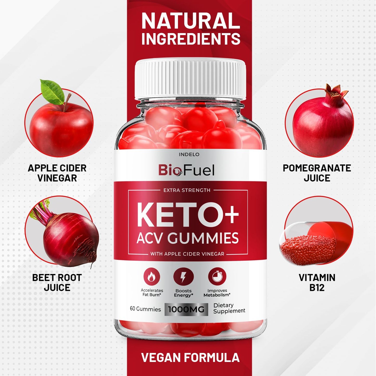 (3 Pack) Bio Fuel Keto ACV Gummies - Advanced Formula BioFuel Keto Plus ACV Gummies Apple Cider Vinegar Bio Fuel ACV, Weight Management Gummies Dietary Supplement Reviews Men Women (180 Gummies) - Maple Wellness Supplements