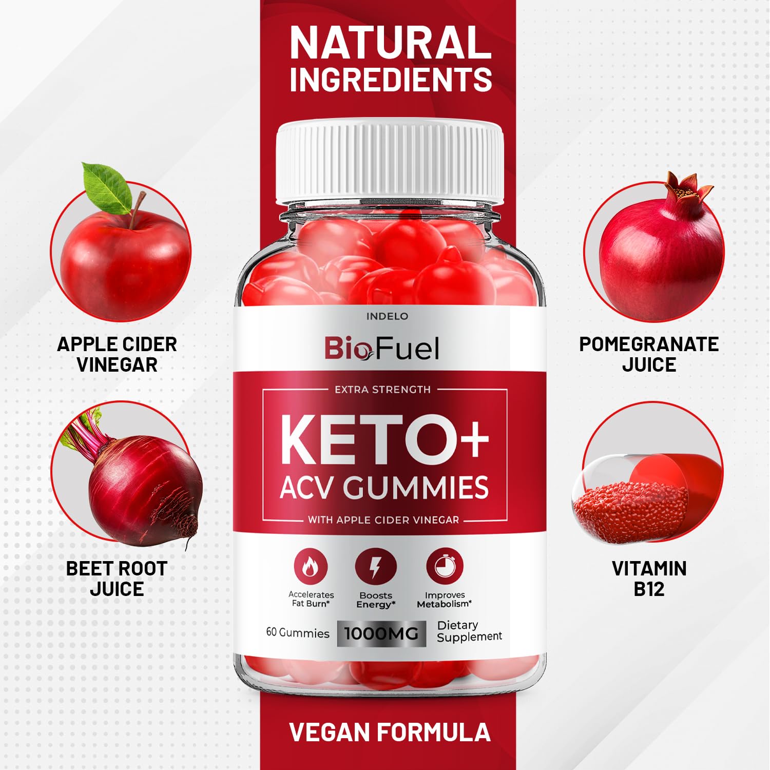 (3 Pack) Bio Fuel Keto ACV Gummies - Advanced Formula BioFuel Keto Plus ACV Gummies Apple Cider Vinegar Bio Fuel ACV, Weight Management Gummies Dietary Supplement Reviews Men Women (180 Gummies) - Maple Wellness Supplements