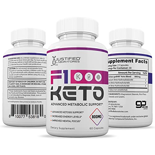 (3 Pack) F1 Keto Pills 800MG Includes goBHB Exogenous Ketones Advanced Ketosis - Maple Wellness Supplements