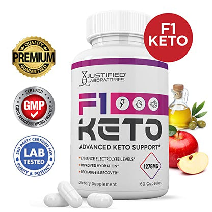 (3 Pack) F1 Keto Pills 800MG Includes goBHB Exogenous Ketones Advanced Ketosis - Maple Wellness Supplements