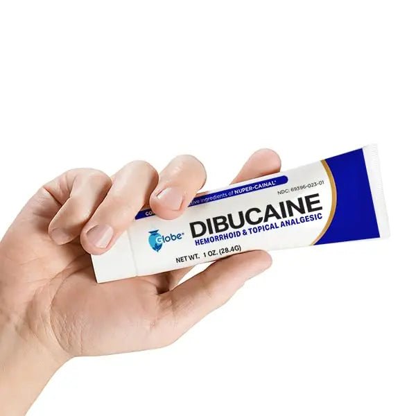 (3 Pack) Globe Dibucaine 1% Hemorrhoid Treatment Ointment - 1 Oz Rapid Numbing Relief, Hemorrhoid Treatment from Itch and Burn - Maple Wellness Supplements
