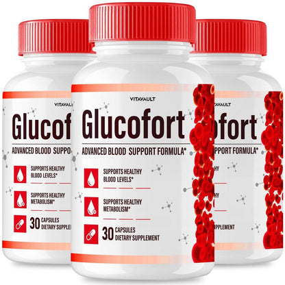 (3 Pack) Glucofort, Max Advanced Blood Support Formula Capsules - Maple Wellness Supplements