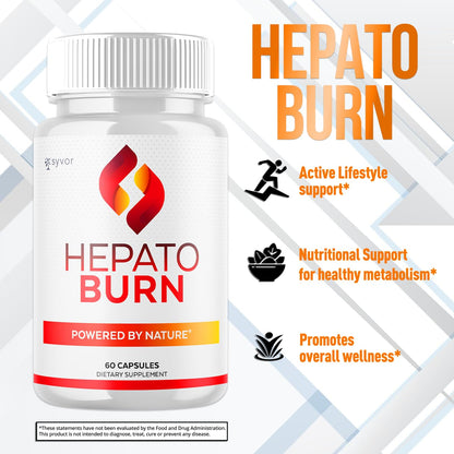 (3 Pack) Hepato Burn Capsules, Official Hepato Burn Pills with All Natural Premium Ingredients, Hepatoburn Energy and Fitness Vitamin Supplement, Hepatoburn Lifestyle Powered by Nature (180 Capsules) - Maple Wellness Supplements