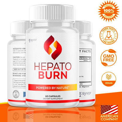 (3 Pack) Hepato Burn Capsules, Official Hepato Burn Pills with All Natural Premium Ingredients, Hepatoburn Energy and Fitness Vitamin Supplement, Hepatoburn Lifestyle Powered by Nature (180 Capsules) - Maple Wellness Supplements