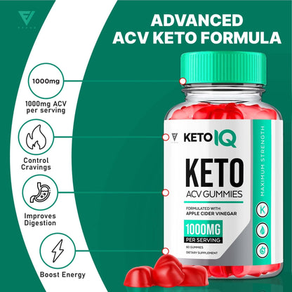 (3 Pack) Keto IQ KetoIQ Keto ACV Gummies, Keto IQ ACV Gummies Advanced Weight Loss - Maple Wellness Supplements