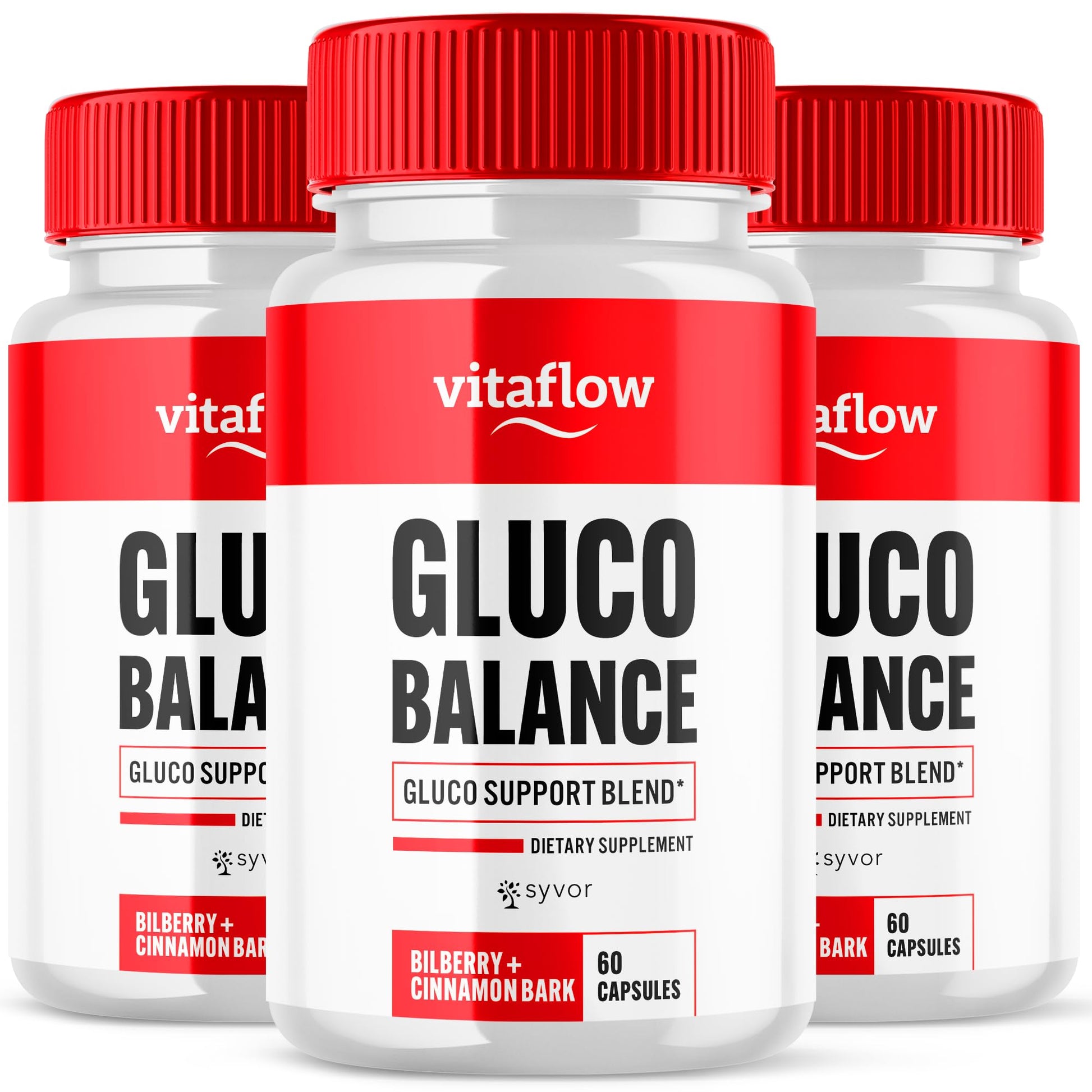 (3 Pack) Vitaflow Balance Support Supplement Capsules, Official VitaFlow Support Supplements Pills with All Natural Premium Ingredients, Vita Flow Advanced Glyco Balance for Men & Women (180 Capsules) - Maple Wellness Supplements